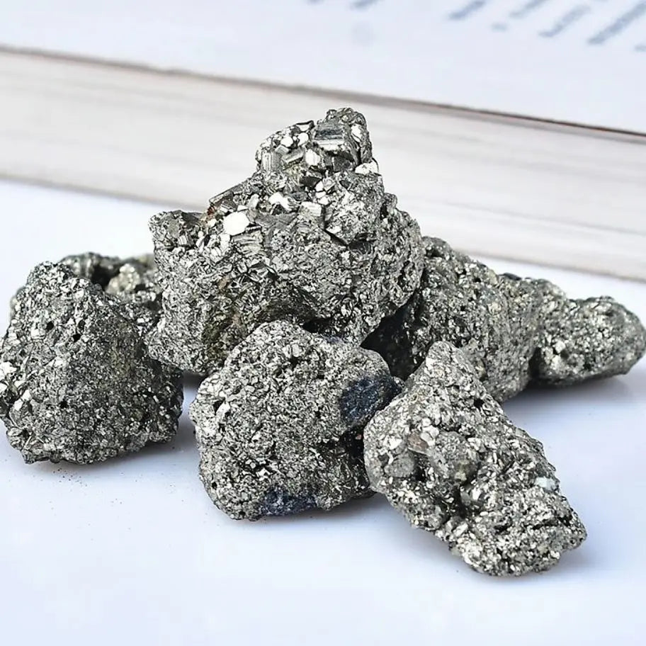 Natural pyrite raw stone crystal