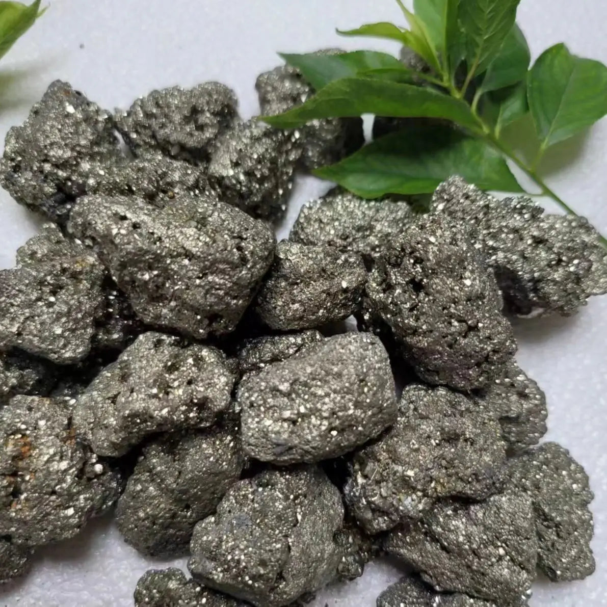 Natural pyrite raw stone crystal