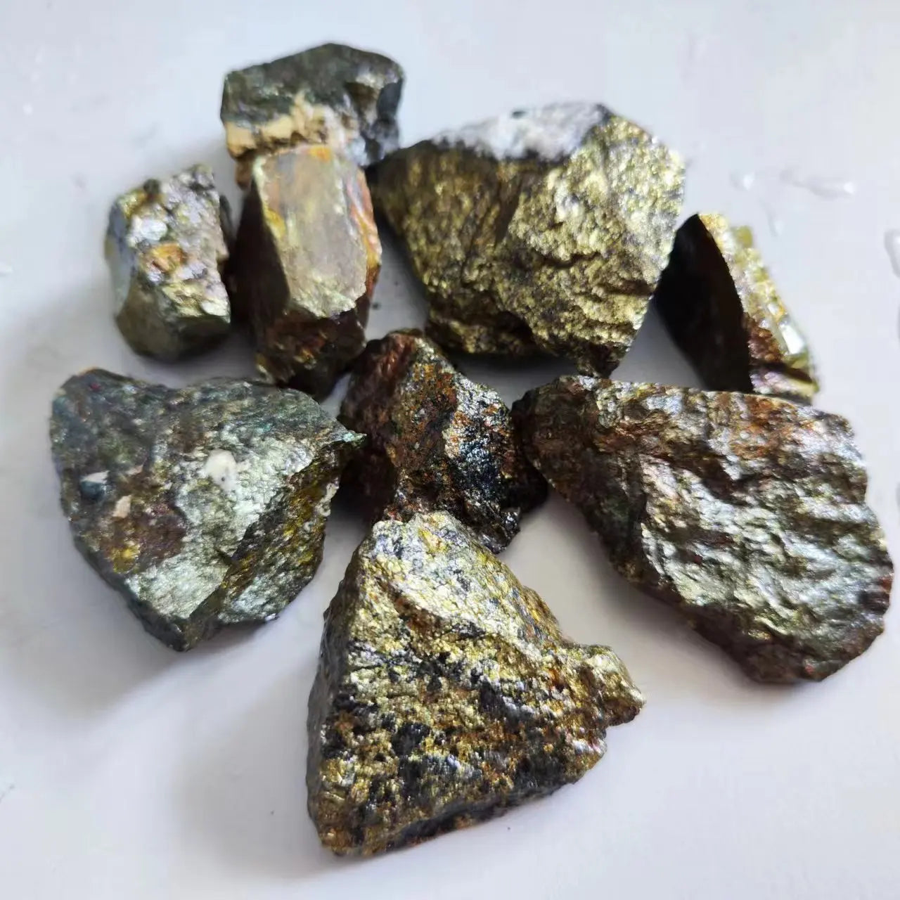 Natural Containing Ore CuFeS2 Chalcopyrite Mineral Crystal