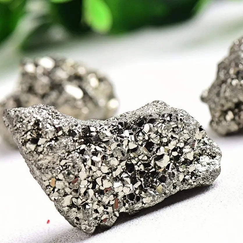 Natural pyrite raw stone crystal